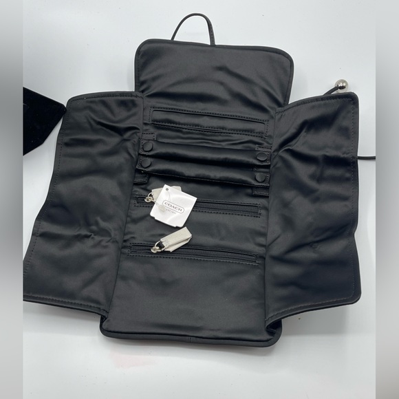 Coach Black Satin Jewelry Roll - Picture 2 of 2